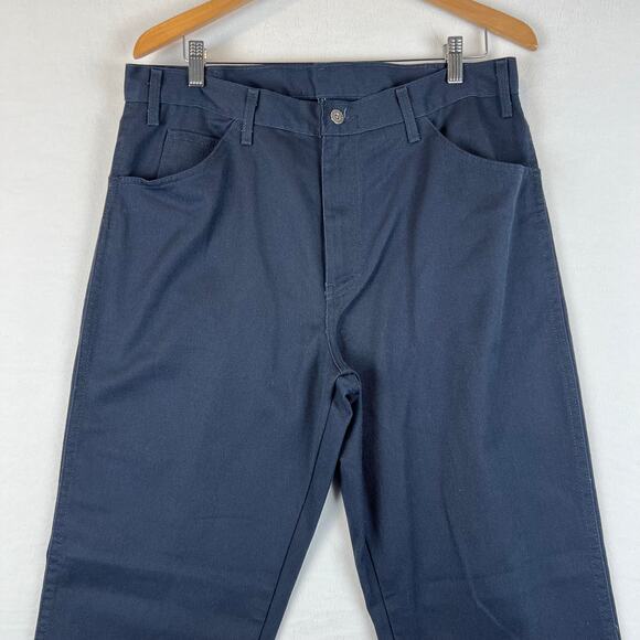 Dickies Pants Mens 36x32 Carpenter Utility‎ Workwear Navy Blue Painter - Picture 2 of 9